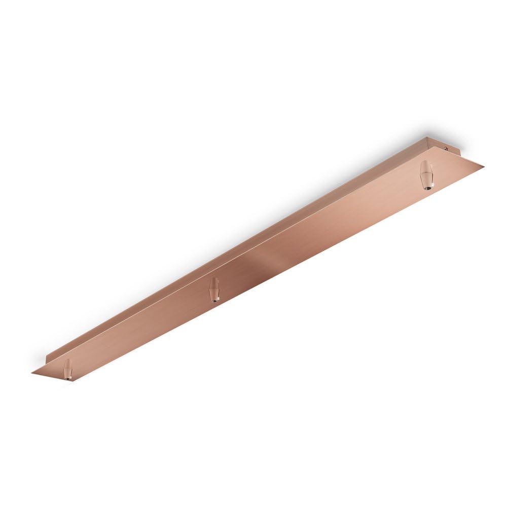 Rosone Lineare Da Soffitto Parete Con 3 Uscite In Metallo - Bronzo