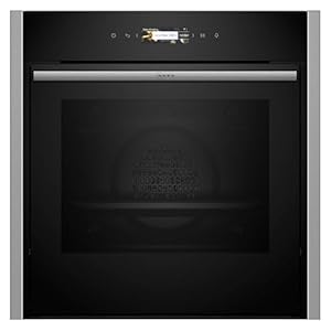 NEFF B54CR71N0, N 70, Smarter Einbau-Backofen, 60x60 cm, Made in Germany, Pyrolyse, Optimaler Zugriff mit Slide&Hide, Full Touch TFT-Display, Air Fry Funktion, Automatikprogramme, Soft Open, Edelstahl