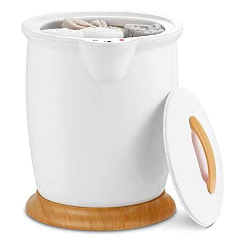 Tangkula Towel Warmer Bucket, 20L Luxury Towel Warmer with Fragrance Holder, Removable Lid, One-Button Control, Auto Shut Off, Bucket Towel Heater for Two 40" x 70" Bath Towels, Bathrobes, Spa Cover