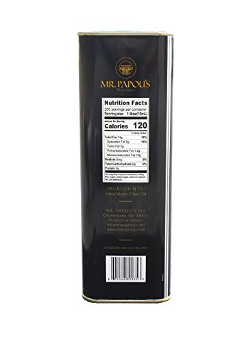 Mr. Papou's | Extra Virgin Olive Oil | First Cold Pressed | Family Owned | Harvested in Greece | 3 Liter - 101.4 fl oz (3 Liter) - Thumbnail 2