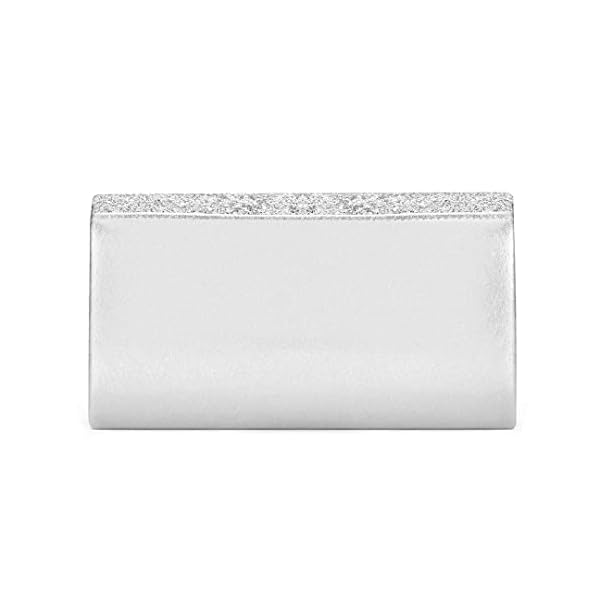 Naimo Womens Shiny Sequin Flap Dazzling Clutch Bag Evening Bag Purse with Detachable Chain for Wedding Party (Gold) - Image 8