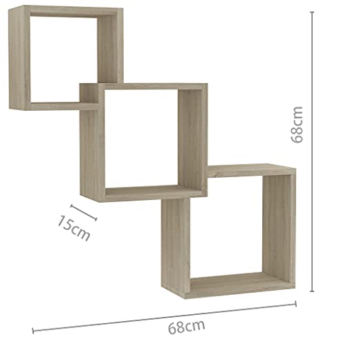 Étagère murale emboîtable en chêne pour optimiser le rangement mural