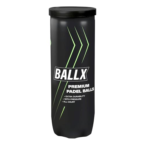BallX Padel Bälle XP4000 mit Innendruck [3ER DOSE] - Padel Tennis Bälle aus Filz - Paddle Ball Qualitätswolle - Allrounder Paddle Balls - Pädelbälle Langlebig - Tennisbälle