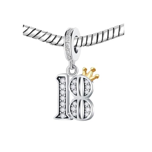 Dijes de cumpleaños para pulseras compatibles con Pandora y corona de mujer 3