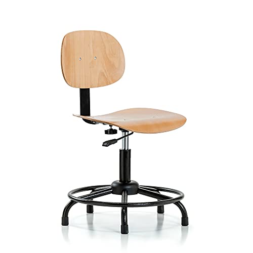 Image of Perch Wood Pneumatic Chair, Adjustable Back and Seat - Stationary Caps, Desk Height