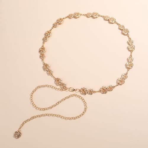 FALETO Metal Chain Belt Adjustable Layered Belly Waist Chains for Women Plated Jewelry Accessories for Dresses Bikin Beach Bohemian4