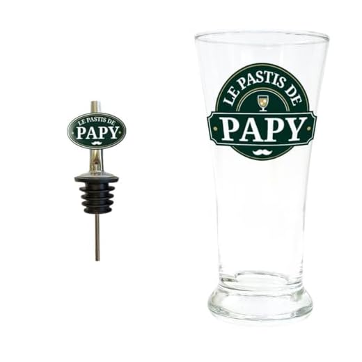 Coffret verre + doseur "Le Pastis de Papy"
