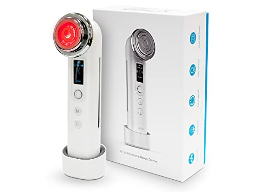 QUIRUMED - Aparato Multifunción Radiofrecuencia | Rejuvenecimiento Facial | Masajeador Facial | Peeling y Limpieza Profunda | Antiarrugas | 4 Modos, 5 Niveles Intensidad