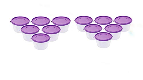 Image of Cutting EDGE Nesterware 750ml Stackable Food Container (Set of 12, Purple)
