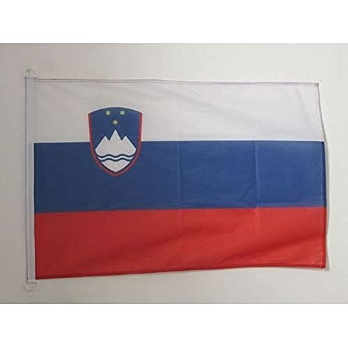 AZ FLAG, Slovenia Flag, 3x5 Ft, External Use, Slovenian Banner Knitted Polyester with Two Plastic Rings, Fade Resistant
