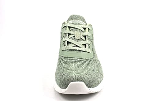 Skechers Skechers Women's Bobs Squad - Reflective Lace Up Sneaker, Sage Reflective Engineered Knit, 6 US
