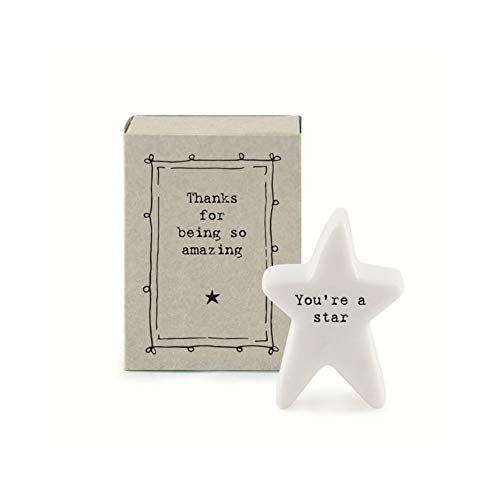 East of India MINI Matchbox Star Thank you for being so Amazing Keepsake Gift | Small gift for a friend, family or loved one | Letterbox Gift