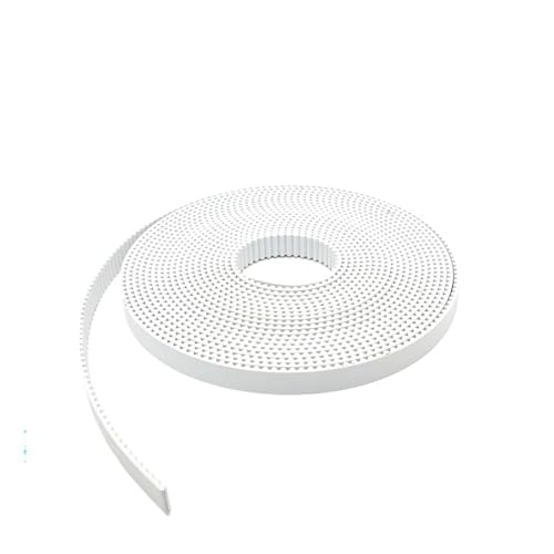 Timing Belt with Steel Core for Width 5 6 9 10 15 30mm Steel Synchronous Belt 2M(5 meter,PU-WHITE_9MM)