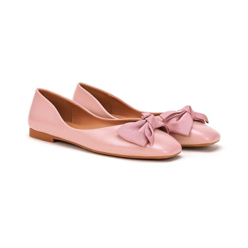 Image of C.Paravano Flats for Women | Ballet Flats | Square Toe | Dressy Casual Shoe