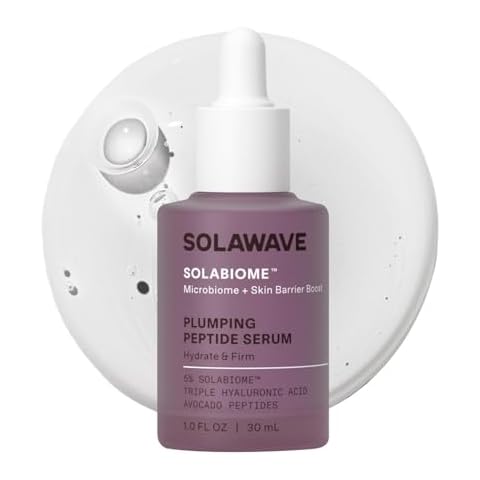 Plumping Peptide Lifting Serum with Triple Hyaluronic Acid, Probiotics, Avocado Vegan Peptides for Collagen and Radiant Complexion - Anti-Aging Preventative for All Skin Types (1 FL OZ) Cover
