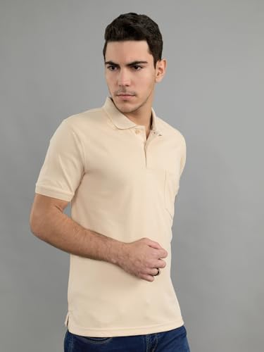 Image of Monte Carlo Mens Regular Fit Half Sleeve Solid Polo Neck T-Shirt (Pack of 1)