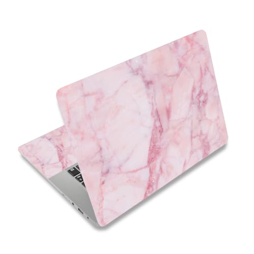 Adhesivo para portátil que cubre rayones con diseño de mármol rosa de 30.5 a 39.6 cm