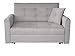 Mirjan24 Sofa Viva II Lux mit Schlaffunktion, Bettsofa, 2 Sitzer Polstersofa mit Bettkasten inkl. Kissen, Schlafsofa Sofagarnitur, Wohnlandschaft, Farbauswahl