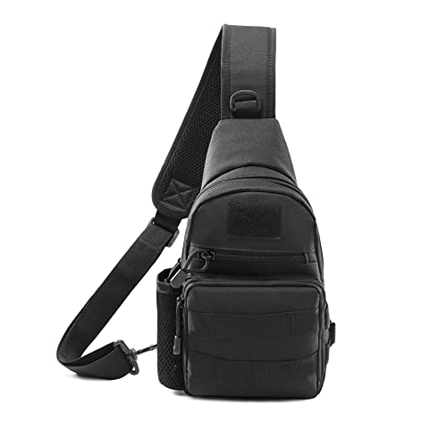 Sac de poitrine tactique imperméable en nylon avec système Molle intégré