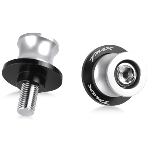 TMAX 560 500 530 Hinterradschwingenstützen – M6 Aluminium-Ständerstützen für TMAX 560 500 530 TMAX 560 TMAX 500 TMAX 530 T-MAX 530 DX SX 2004–2023 (Silber)