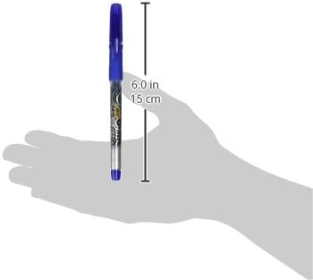BIC Roller Glide Deco Roller Ball Pen, Fine Point (0.7mm), Blue, 12-Count