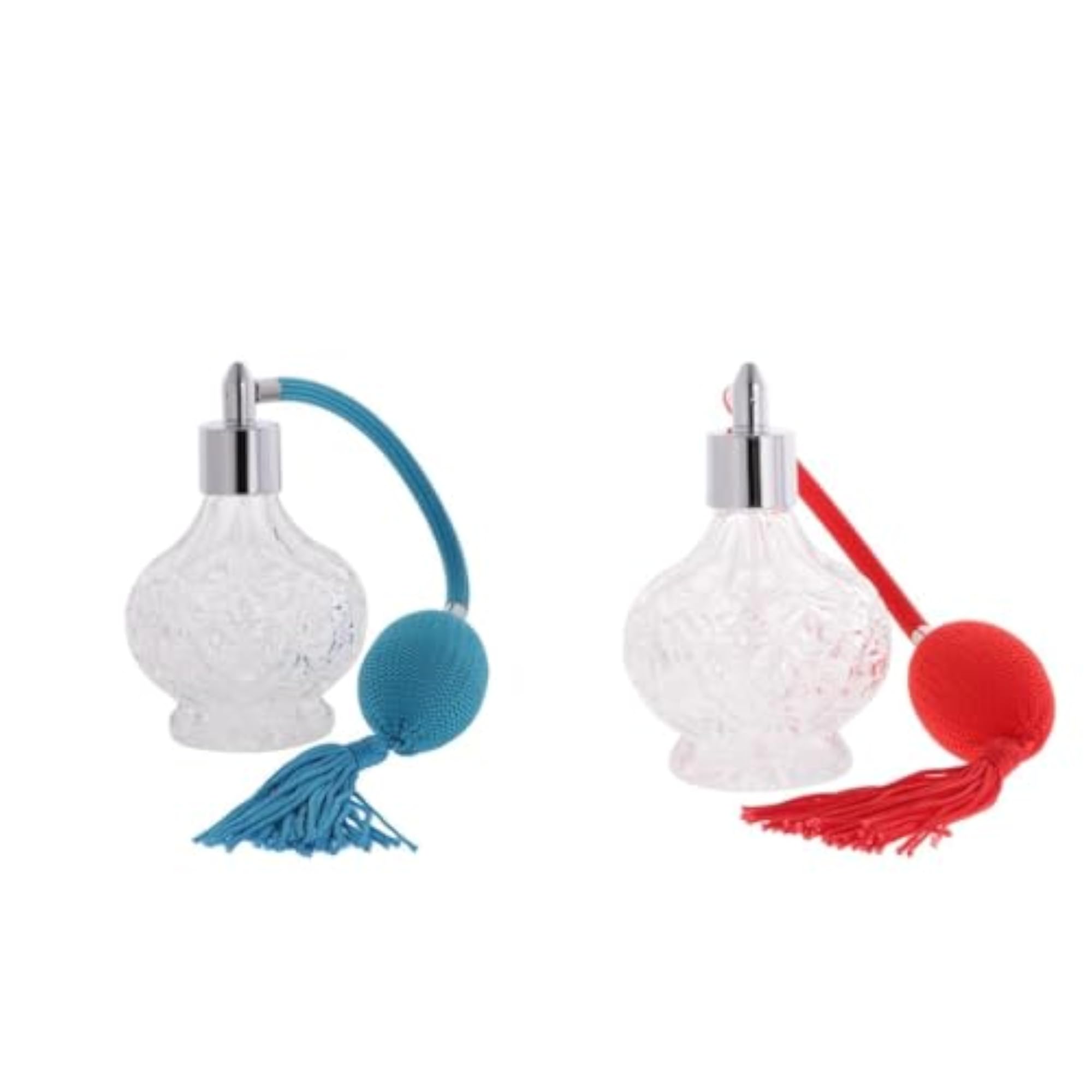 2pcs Clear Glass Empty Perfume Bottle Atomizer, 100ml