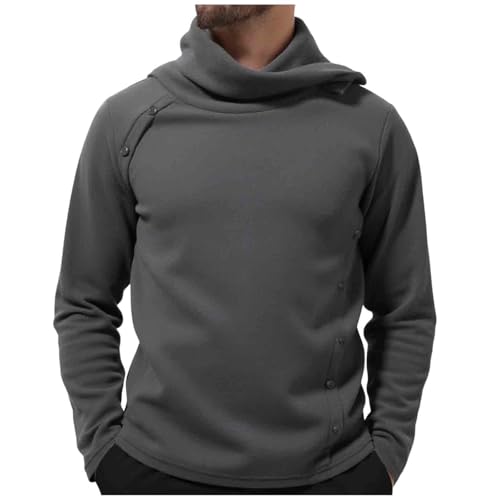Mens Casual Pullover Fall Winter Turtleneck Cable Knit Mock Neck