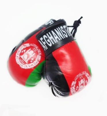 Mini Boxing Gloves with Flag Design – Stylish Hanging Car Mirror Accessory for Interior Décor. - 1