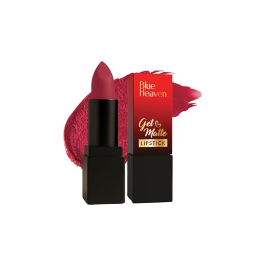 Image of Blue Heaven Get Matte Lipstick, Long Lasting, Light Weight Lipsticks for Women, Moisturizing Matte Lipstick for Women - 105R, 4g
