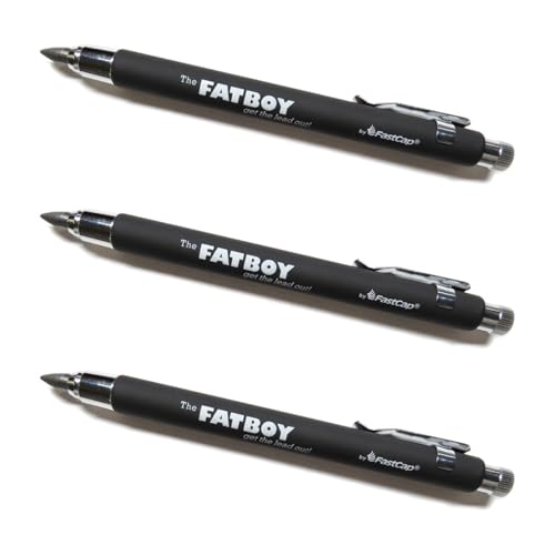 FastCap Fatboy Extreme Carpenter 5.5mm Mechanical Pencils with Clip, 3-Pack
