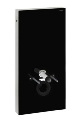 Preisvergleich Produktbild Geberit 131022SI1 Sanitärmodul Monolith für Wand-WC, 101 cm Glas Aluminum, weiß