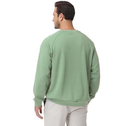 Men’s Crewneck Sweatshirt – Lightweight Cotton Pullover, Solid Color Long Sleeve for Casual and Layering3