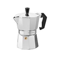 FLORINA Aluminium Espressokocher 3 Tassen (135 ml) I Herdplatten Espressomaschine GRANDE I Espresso Kaffeekanne zur Zubereitung von Italienischen Espresso I Geeignet für Keramikherd Elektroherd Gas – Ansicht 1