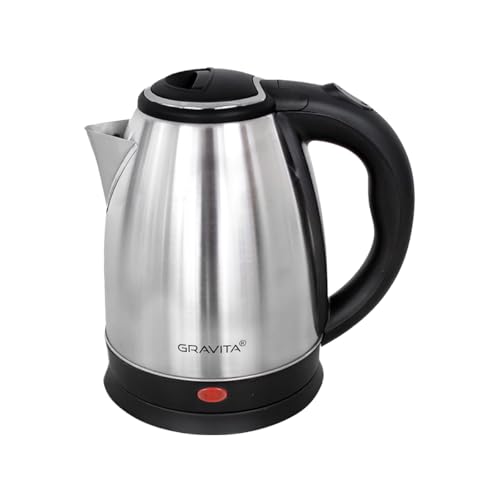 La Mejor Selección de Jarra Electrica los 5 más buscados. 50 GRAVITA Cafetera Tetera Eléctrica Hervidor de Agua Capacidad 2 Litros, Cuerpo de Acero Inoxidable con Sistema de Ebullición Rápida, Apagado Automático, Potencia 900W.
