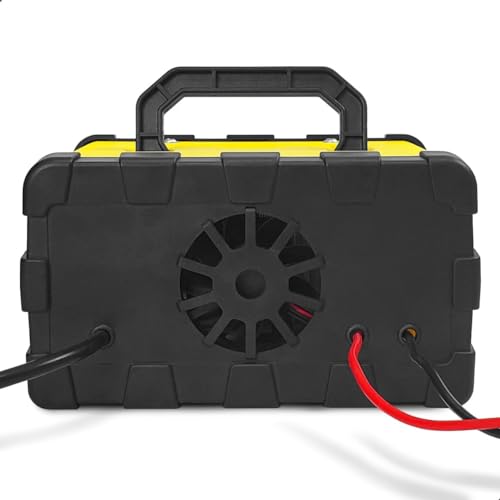 Carregador de Bateria Automotivo Smart Charger 10A Digital 12V 24V Voltímetro Amp Indicador Carga Ca