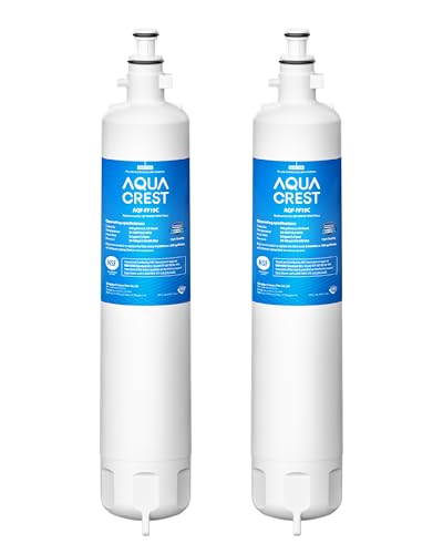 Image of AQUA CREST AQF-FF19C Replacement for GE RPWFE, RPWF (with CHIP) Refrigerator Water Filter, Compatible with GYE22HMKES, GYS22GMNES, GYE22HBLTS, DFE28JSKSS, GFE28HMHES, GNE29GYNFS, 2 Filters