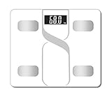 True Integral Bluetooth Body Fat Smart Scale with Smartphone APP, BMI Digital Scale, Bathroom Wireless Weight Scale, 8MM Tempered Glass 440 Lbs Digital Weight Scale in Ultra White