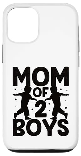 Mom Of Two Boys ̓ Ƒq ̌t X}zP[X iPhone 12/12 Pro p
