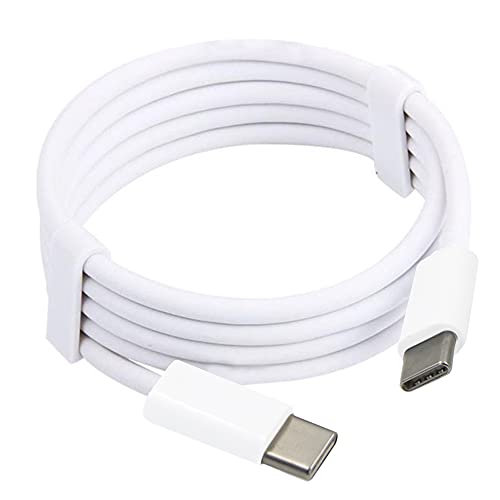 MMOBIEL Cable cargador USB - C a USB - C 2 metro blanco - Para la carga rápida y la transferencia de datos...