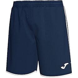 Joma - Liga Short, Pantalones cortos, Unisex adulto, Marino-blanco, M