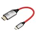 HangTon USB-C auf HDMI Kabel, 4K 60p, für Laptop, Telefon, Kamera zu HD-TV-Monitor, Projektor, Display, Atomos, Lumix GH6, Canon, Sony, Rot geflochten, 20 cm
