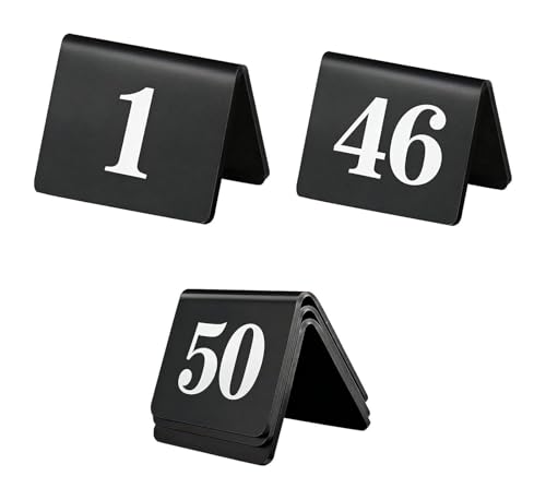 Panneaux de numéros de table en acrylique de qualité supérieure finition noir mat