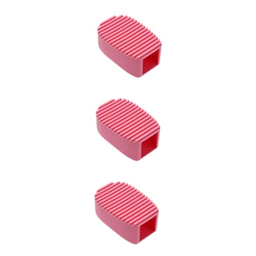 FRCOLOR 3pièces Mini Planche à Laver Silicone Rose Brosse De Nettoyage Portable Pour Lessive Outil Multifonction Pour Vêtements Chaussures Et Carrelage