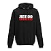 Produktbild Hoodie Just Do Nothing faul Athletics Sport Fun-Shirt 10 Farben Herren XS - 5XL Parodie Lazy Humor Spass lustige Sprüche feiern Party, Größe:XL, Farbe:schwarz - Logo Weiss