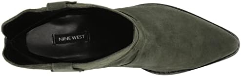 NINE WEST Women's TEXEN Ankle Boot, Olive Green, 5 | Image 4