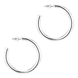 PAVOI Pendientes de aro chapados en oro de 14 quilates para mujer | 3,5 mm de grosor Infinity Gold Hoops | Pendientes de aro ligeros para niñas