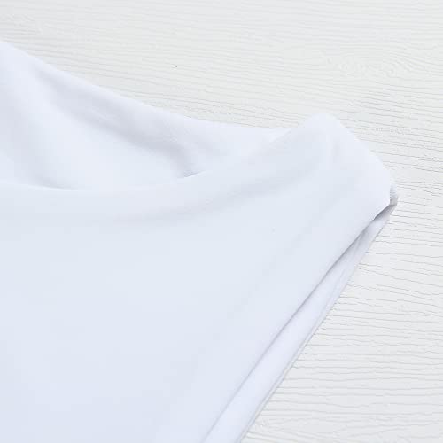 Artfish Women's Sleeveless Cropped Shirts High Neck Stretchy Fitted Basic Crop Tank Top2