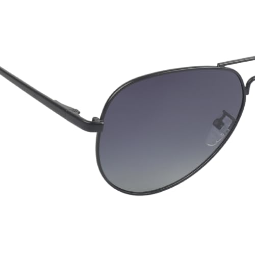 Image of Fueel Polarized Aviator Sunglasses for Men & Women | UV Protected Retro Half Frame Sunglasses | Lightweight Stylish Frame