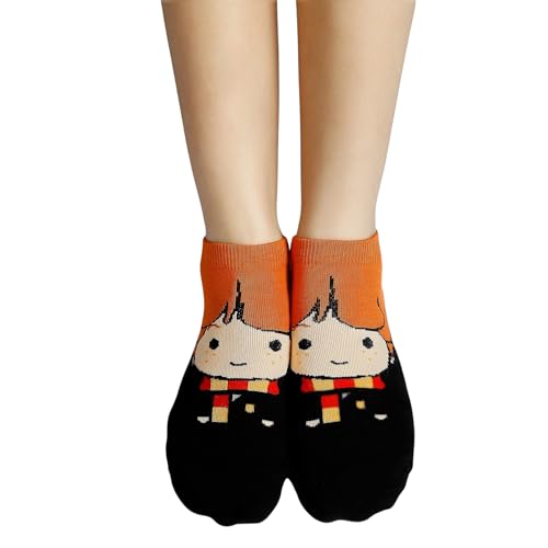BALENZIA SocksXpress Harry Potter Women’s Character Low-Cut Socks|Pack of 3 Pairs|Officially Licensed Harry, Ron & Hermione|100% Combed Cotton & Spandex Blend for Soft, Stretchable Comfort