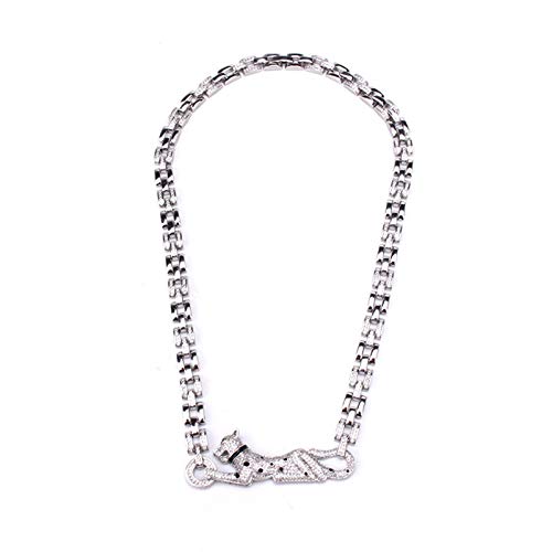 AMY-XCQ Halskette Leopard Halskette Street Master Übertriebene Dominierende Mode Hip Hop Herren Anhänger Europa Und Amerika,C Cover